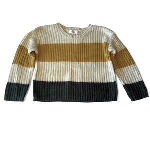 2/$30 Girls Chloe + Cyrus Striped Chunky Sweater SZ S